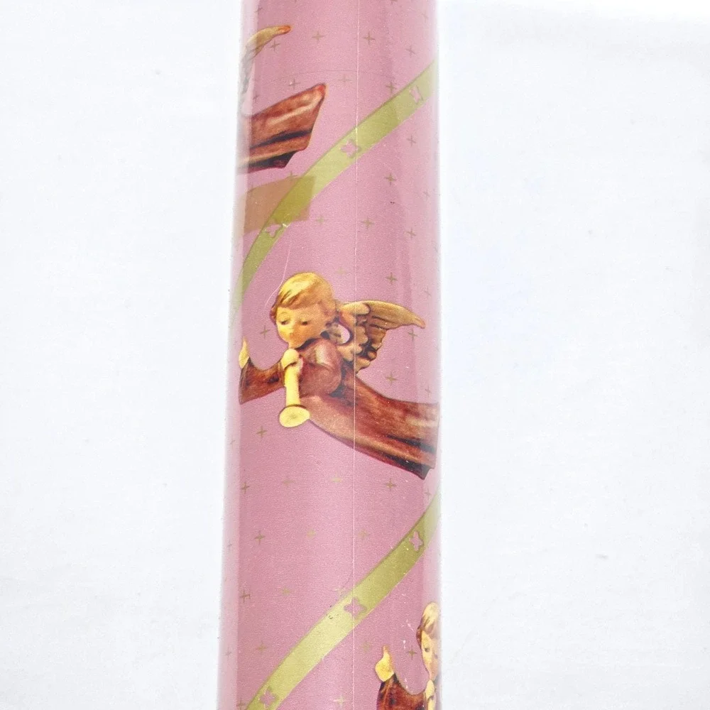 M. J.‎ Hummel Christmas Wrapping Paper 40 sq ft Vintage 1993 Pink Angels Sealed